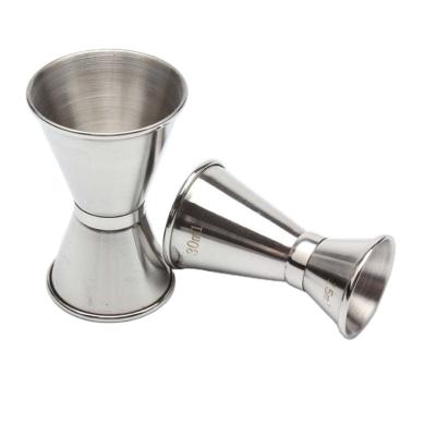 China Sustainable Bar Tools 15/30/50ml Stainless Steel Measuring Cup Cocktail Jigger For Liquor Wine Bar for sale