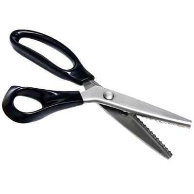 China ABS Stainless Steel Lace Punch Shears Sewing Scissors Kitchen Scissors For Lemon Orange Peel for sale