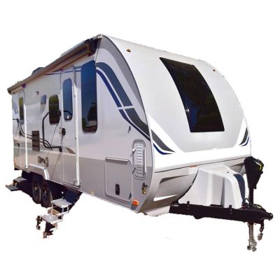 China Good Price Travel Trailer Small Outdoor Touring Mobile Offroad Caravans With Shower And Kitchen Outdoor Traveling Car for sale