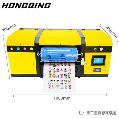 China Home Use 30cm wide double nozzle xp600 small coil UV crystal label A3 specification printer dtf transfer sticker machine for sale