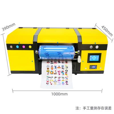 China Home Use A3 size 30cm wide coil printing and lamination 2-in-1 crystal label transfer sticker small UV DTF printer for sale