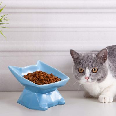 China Automatic Ceramic Cat Food Raised Bowls For And Water, Non-Slip Raised Pet Bowl Cats, Backflow Prevention, Anti Vomiting for sale