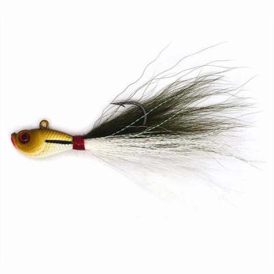 China Fly tying materials bucktail fly tying fishing tackle PESCA spinner cabeca De riddles heads bucktail jig artificial lures for sale