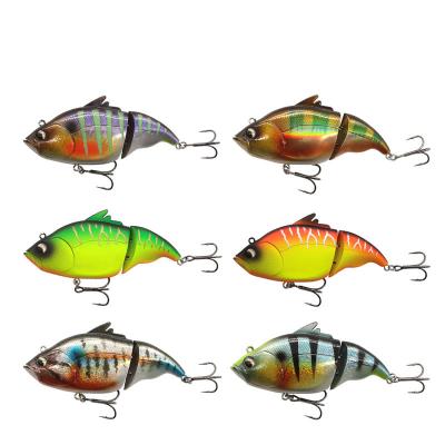 China ABS Hard Plastic Fishing Tackle Lure 12cm Artificial Swimbait Sinking Crank Lure Fishing Hard Plastic Multi Joint for sale