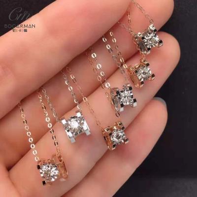 China OEM CLASSIC Moissanite Diamond Pendant Necklace Earring Stud 925 Sterling Silver Wedding Jewelry Set from Bocarman for women for sale