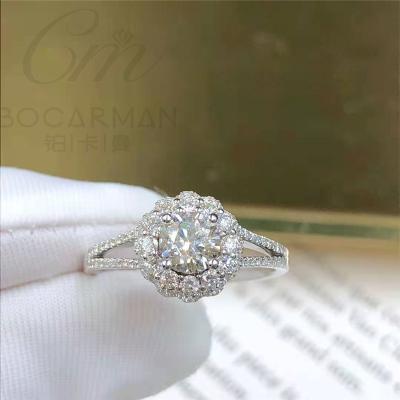 China Star 18 Carat Gold 0.50ct Gold Encrusted Diamond Ring Natural Diamond for sale