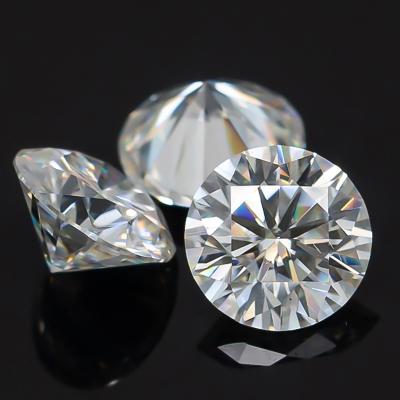 China Perfect Star Machine Cut Around White Fake Diamond Grade AAAAA Zircon CZ Stone Artificial Stone for sale