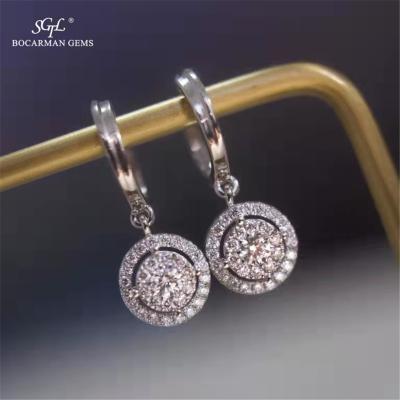 China CLASSIC Natural High Quality 18K Gold CIA Style Diamond Earring Holes Simple And Soft Single Stacked Single Ear Studs for sale