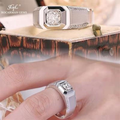 China TRENDY 18K Gold Wedding Ring Set With Natural Men's Diamond Ring for sale