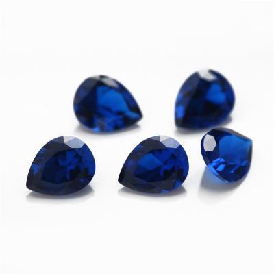 China Wholesale Pyriform Spinel Color or Class 113# Fire Blue Spinel One Natural Round Gemstone Blue Synthetic Spinel for sale