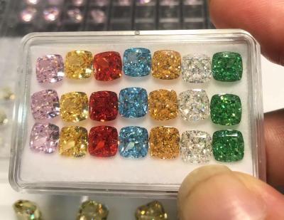 China Production Of Jewelry Simulated Diamond Used In Making Jewelry 8x8mm Square Chamfer Diamond High Imitation Diamond for sale