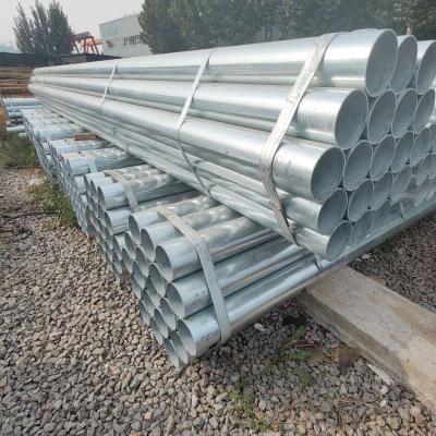 China ASTM A106 A36 A53 1.0033 BS 1387 MS ERW hollow GI hot dip galvanized round steel pipe for sale