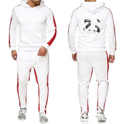 China New Autumn Wholesale Supplier Formal Fashion Men's Hoodie White Sport Jogging Outdoor Pants Slim Fit Suit Set For Men 2 Piece Suit for sale