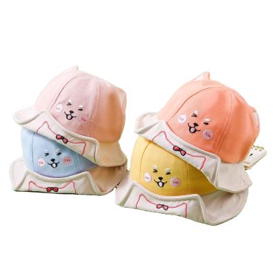 China Wholesale Cheap Cute Kids Summer Comfotable Fashion Print Embroidery Embroidery Baby Outdoor Cotton Roll Up Sun Bucket Hats Caps for sale