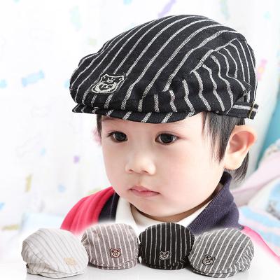 China Comfotable Fashion Boys Spring and Autumn Punk Children's Classic Adjustable Striped Hat for sale