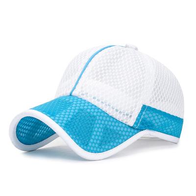 China Comfotable Summer Children Student Fashion Outdoor Sports Kids Breathable Sunshade Torn Mesh Baseball Cap Hat net for sale