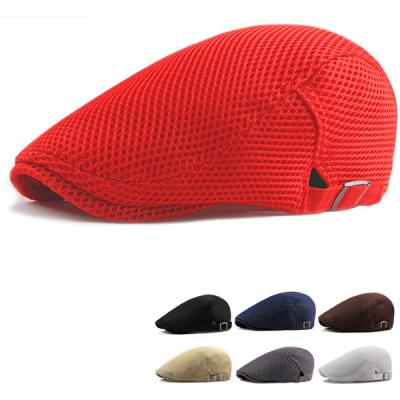 China Wholesale Image Women Man Street Casual Adjustable Wear Progressive Mesh Scaley Spring Summer Breathable Beret Hat Hat for sale