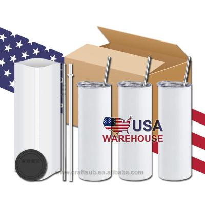 China Sustainable USA Warehouse 20oz 20oz Double Wall Stainless Steel Vacuum Insulated Upright Vacuum Sublimation Tumbler With Shrink Wrap for sale