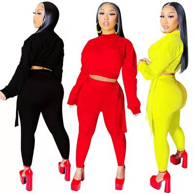 China New Arrival Plain Breathable Women Two Piece Pant Set Jogging Suit Colorful 2 Piece Custom Logo Women Dress Sets for sale