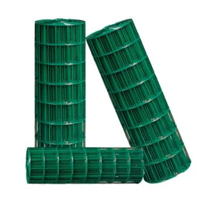 China Protective Mesh / Cages PVC Coated Green Color gi Welded Wire Mesh Mats Roll for sale