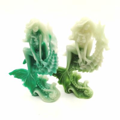 China Europe GNatural Mermaid Crystal Carving Crafts Healing For Luminous Stone Sale for sale