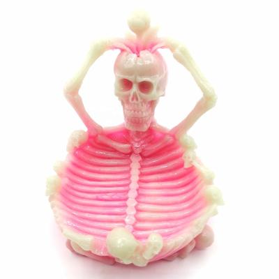 China Europe Wholesale Cheap Price Skulls Crystal Carving Crafts Smoking Pipe Healing Luminous Stone for sale