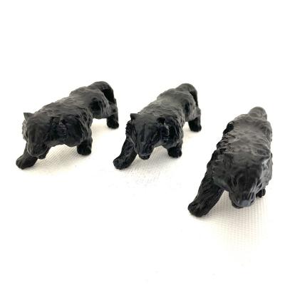 China China Wholeasle High Quality Black Obsidian Stone Carving Handwork Natural Crystal Carving Tiger for sale