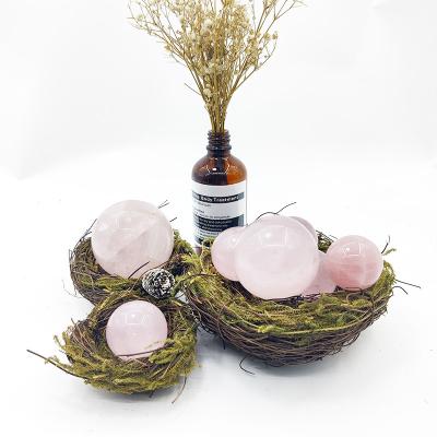 China Wholesale Natural Healing Stones China Crystals Pink Crystal Sphere Rose Quartz Crystal Ball For Gift for sale