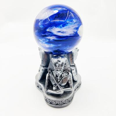 China Wholesale Decorative Egyptian Pharaoh Engraving Sphere Resin Stand For Display for sale