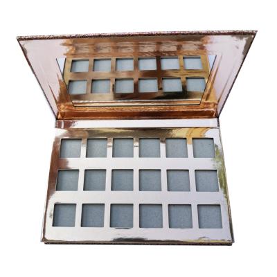 China OEM Recyclable 18 Color Glitter Paper Eyeshadow Palette Empty Packaging for sale