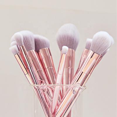 China Angular Blush Factory Wholesale Price 10pcs Nylon Hair Makeup Brushes Professional Makeup Set Brushes for sale