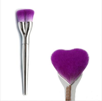 China Angular Blush Professional Women Heart Shape Makeup Brush Cosmetic Single Powder Brush Cosmetic Brush Make Up for sale