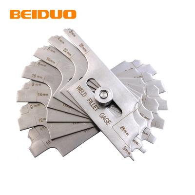 China High Quality MG-011 Stainless Steel Fillet Weld Gauge For Inspection 7Pcs Kit for sale