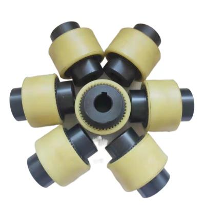 China Crowned Long Running Life Flexible Teeth Gear Shaft Coupling With Nylon Sleeve Gear Coupling for sale