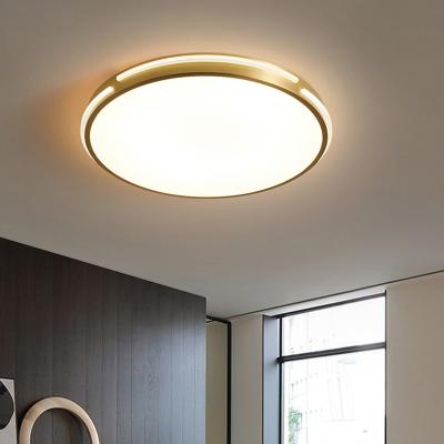 China Surface Mounted All Dome Light Nordic Bronze Contemporary And Bedroom Room Light Circular Contracted Dome Light for sale