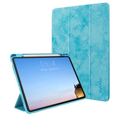 China 3 Folds Tablet KAKU Magnetic Portable 3 Fold Slim Cover Stable Standing Automatic Awake Tablet Case For iPad Pro 11 12.9 2018 2020 for sale