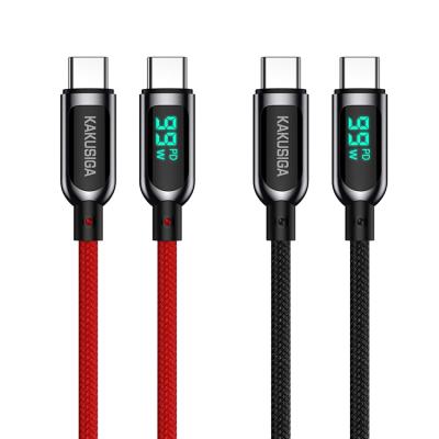 China 100w KAKUSIGA super fast charging type-c to type-c super fast charging type cabo kabel c data cable 100w line cable for sale