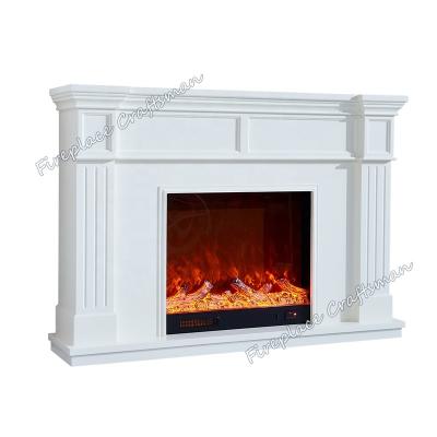 China Item 343SB Remote Control Electric Fireplace Flame 3 Side With Freestanding Wood Mantel for sale