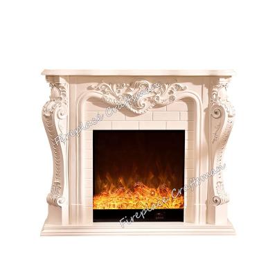 China 325 Series Remote Control Home Appliance Wood Mantel Surround Carving Electric Decorative Fireplace for sale