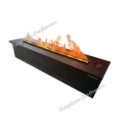 China Best remote control free standing led or halogen light flame water vapor ultrasonic premium 3d steam electric fireplace insert with heater for sale