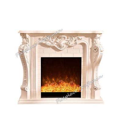 China 325B F1 Remote Control Resin Carving Model For Decorating Multi Function Heating Electric Fireplace for sale