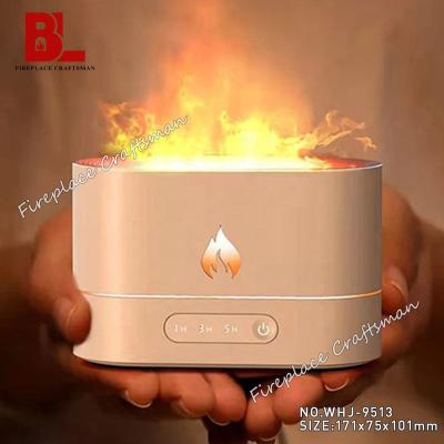 China Mini USB Flame Air Portable Electric Ultrasonic Purifier Diffuser Cooler Fan Humidifier Essential Oil Diffuser for sale