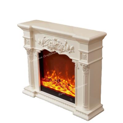 China F1-A 318 Home Appliance Remote Control White Indoor Wall Led Faux Fireplace Electric Heater With Mantel for sale