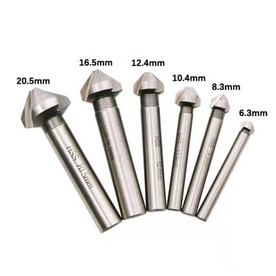 China 90 Degree Chamfering And Deburring 3 Flutes HSS Chamfer Countersink Drill Bit For Chamfering And Deburring for sale