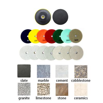 China Marble Granite Polishing 2021 New Products 3 Sprial Step Terrazo Floor Abrasive Polishing Pad for sale