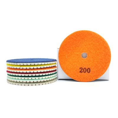 China TACAR 7 Step Micro Diamond Floor Abrasive Terrazo Hand Polishing Pad Concretemarble 100 Stone Granite Polishing Pad Kit for sale