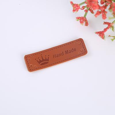 China Sustainable Customized Leather Patch Label Jeans Patch PU Leather Label for sale