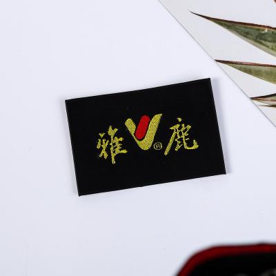 China Sustainable Factory Price Clothing Sewn Logo Woven Label Garment Custom Fabric Labels Recycled for Textile Products for sale