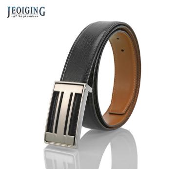 China Genuine Leather Luxury Classic Men's Zipper Buckle Cowhide Men's Belt Leather Belt OEM Custom Logo Hidden To Accept for sale