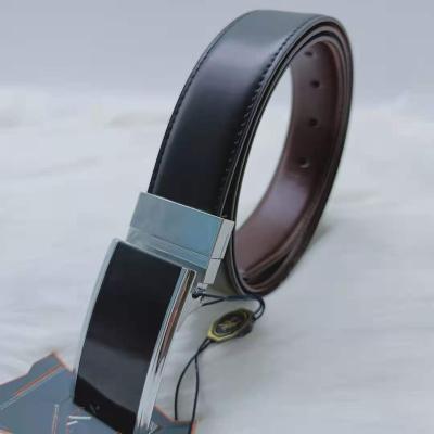 China Automatic Cowhide Belts Factory Wholesale Belt Buckle OEM Genuine Leather For Men Black Business Cowhide Red White Light Blue Item for sale